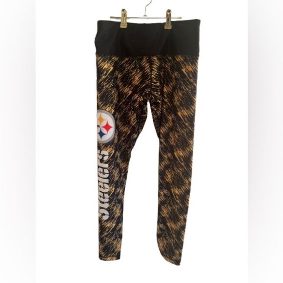 Women's Black and Gold Leggings - Picture 2 of 6